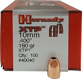 Hornady HP/XTP Bullets 10 mm. .40 cal. 180 gr. 100 pk.