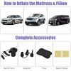 Inflatable Backseat Flocking Mattress Car SUV Travel with Pump