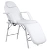 73 Inch Portable Tattoo Salon Facial Bed Massage Table - Color: White