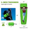 3 Inch Thick Inflatable Waterproof Camping Sleeping Pad-Green - Color: Green