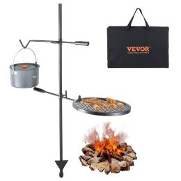 VEVOR Swivel Campfire Grill, Fire Pit Grill Grate over Fire Pits