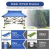 Wide Foldable Camping Cot with Carry Bag-Blue - Color: Blue