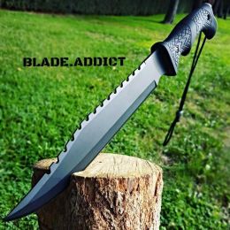 16" HUNTING Sawback Military FULL TANG Fixed Blade MACHETE Knife SWORD