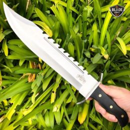 16.5" GATOR BOWIE Machete Tactical HUNTING Survival Fixed BLADE Knife