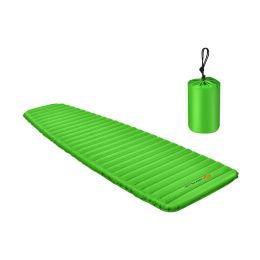 3 Inch Thick Inflatable Waterproof Camping Sleeping Pad-Green - Color: Green